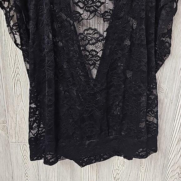Torrid Black See Through Lace Dolman Top Womens Plus Size 4X - Picture 3 of 10